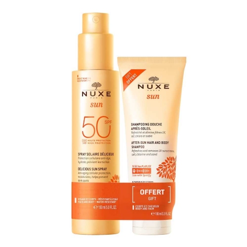 Nuxe sun spray fundente + champu ducha after sun