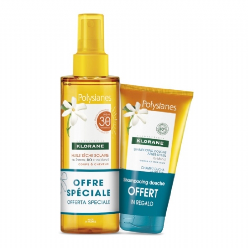 KLORANE Pack Aceite Spf30 200 ml + Champú Ducha 75ml REGALO