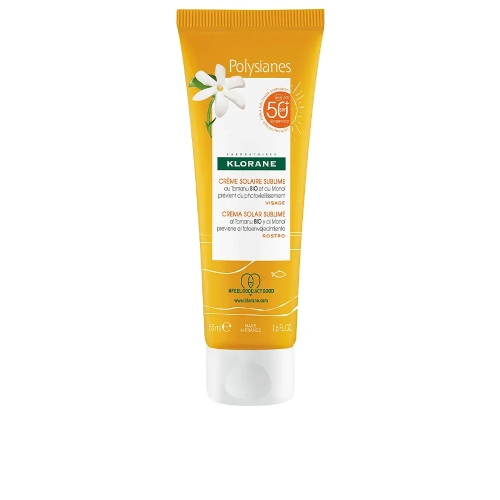 Klorane polysianes crema solar sublime spf 50+ rostro (1 envase 50 ml)