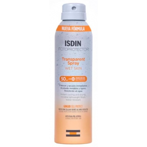 Isdin fotoprotector transparent spray wet skin spf 50  1 envase 250 ml