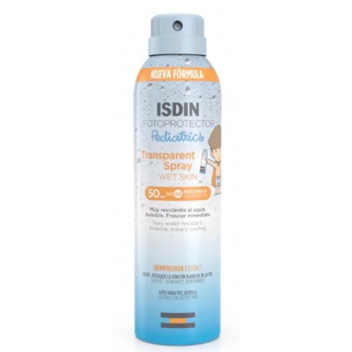 Fotoprotector isdin spf-50 pediatrics spray transparent wet (250 ml)