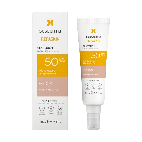 Repaskin fotoprotector spf 50 tacto seda color (1 envase 50 ml)